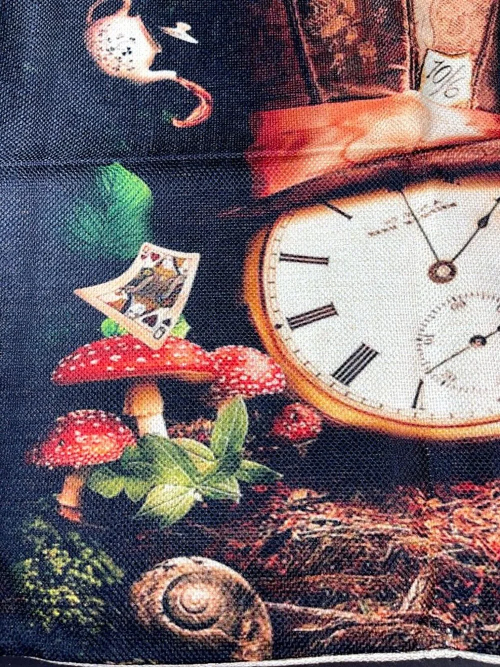 Alice Wonderland Accent Pillowcase Clock Rabbit Throw Pillow Cushion Cover Decor